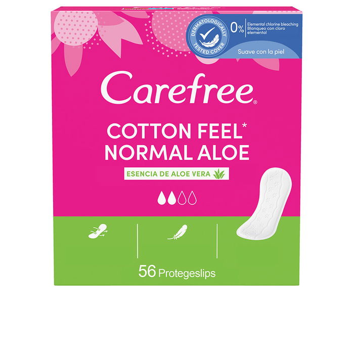 Carefree Protections Hygiéniques Coton Aloe Vera Parfumées x56