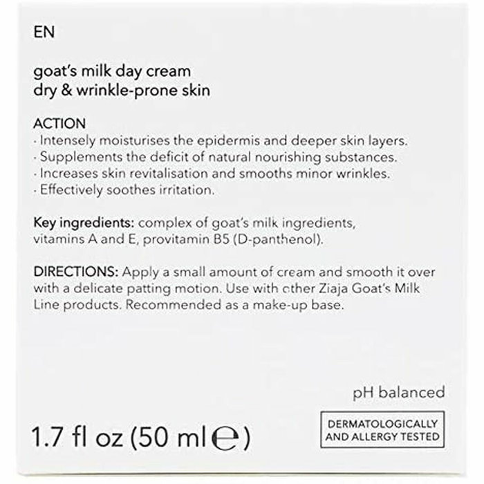 Ziaja Crème de jour visage au LAIT DE CHÈVRE 50 ml