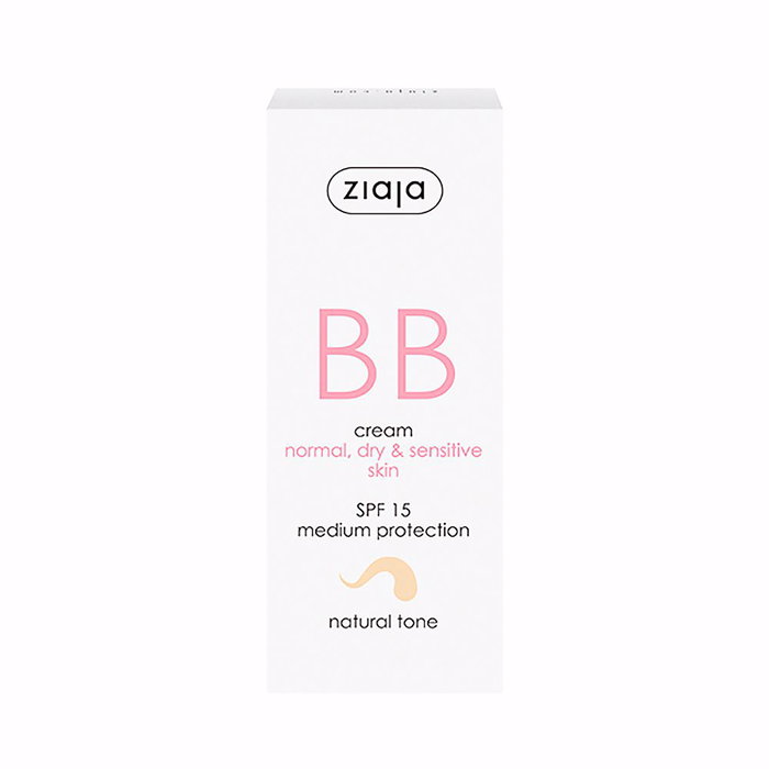 Ziaja BB Crème Peaux Normales Sèches et Sensibles SPF15 Naturelle Hydratante 50 ml