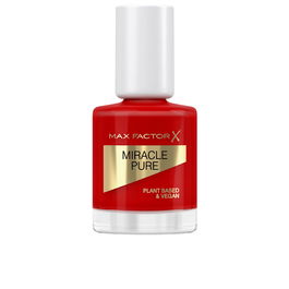 Max Factor MIRACLE PURE #305 Vernis à Ongles Vegan 12 ml - Scarlet Poppy, Brillant Éclatant, Enrichi en Vitamine E, Pour des Ongles Renforcés
