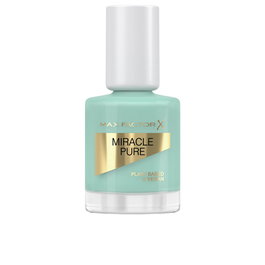 Max Factor Vernis à Ongles Miracle Pure Ref. #840 Moonstone Blue - 12 ml - Longue Tenue - Formule Végane à Base d'Ingrédients Végétaux, Enrichi en Vitamine E - Brillant Intense