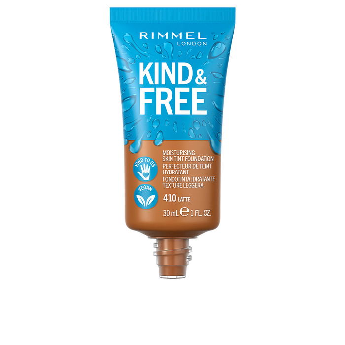 Rimmel London Fond de Teint Teinté Kind & Free #410-Latte - 30ml - Teint Naturel Hydratant