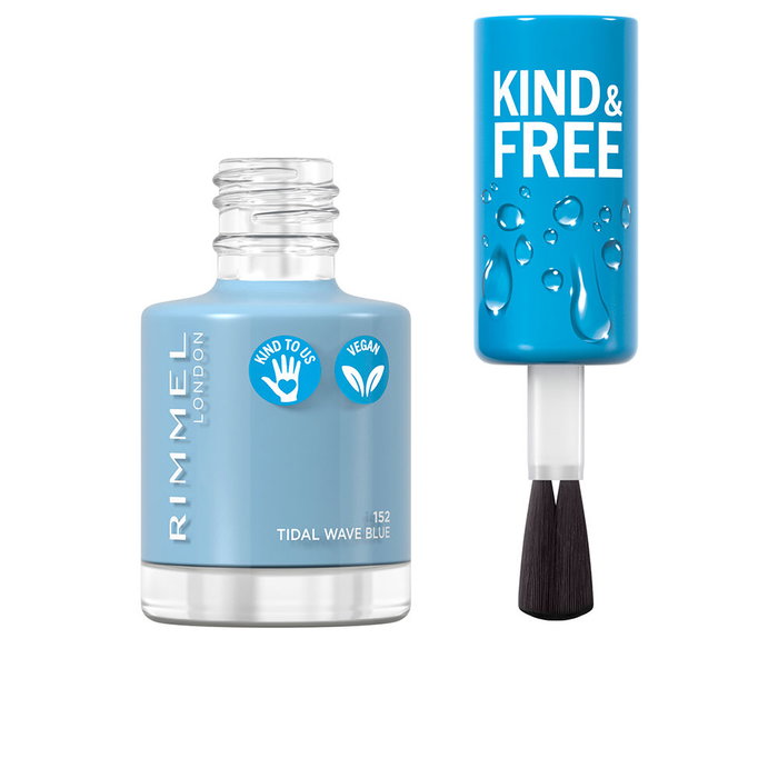 Rimmel London KIND & FREE Vernis à Ongles #152 Tidal Wave Blue - Vegan, 8 ml, Tenue 5 Jours