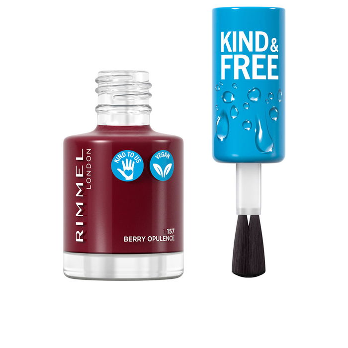 Rimmel London Vernis à Ongles Kind & Free #157-Berry Opulence Végétal Vegan Longue Tenue 8ml Rimmel London Vernis à Ongles Kind & Free #157-Berry Opulence Végétal Vegan Longue Tenue 8ml
