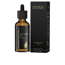 Nanoil Huile de Macadamia Biologique 50 ml - Soin Visage, Corps et Cheveux