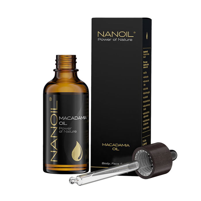 Nanoil Huile de Macadamia Biologique 50 ml - Soin Visage, Corps et Cheveux