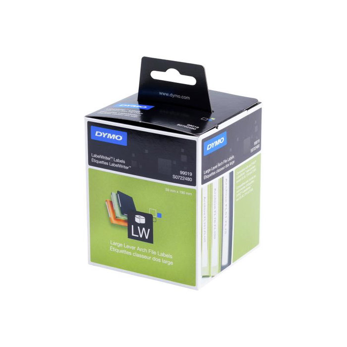 Dymo LabelWriter 99019 - Étiquettes adhésives pour imprimante Dymo, noir et blanc, référence S0722480