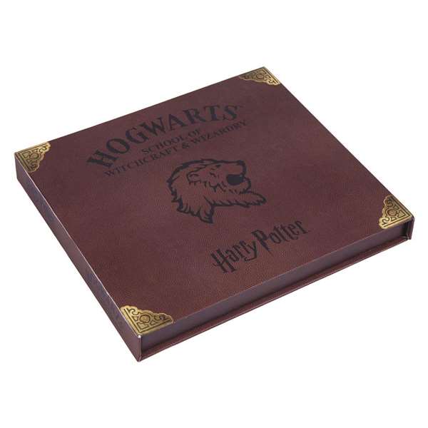 Harry Potter Set de papeterie, 3 pièces, 26x23x3 cm, couleur rouge foncé, pour enfant à partir de 3 ans