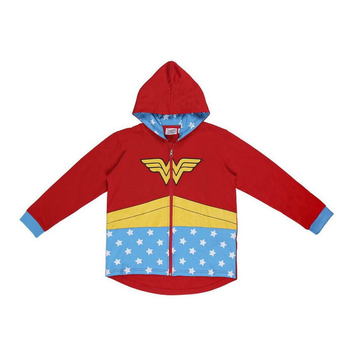 Sweat à capuche enfant Wonder Woman Rouge 8 ans