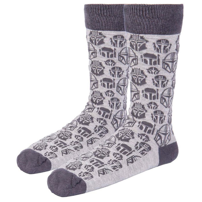 CERDÁ Set de 3 paires de chaussettes Star Wars The Mandalorian - Taille 36-41 - Composition : 86% coton, 12% polyamide, 2% élasthanne