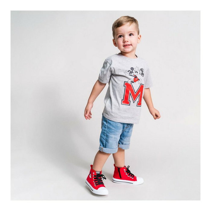 T shirt à manches courtes Mickey Mouse Gris 5 ans