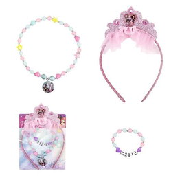 Cerdá - Pack de bijoux fantaisie 4 pièces princesse pour enfants - Dimensions : 12.5 x 15.0 x 1.0 cm