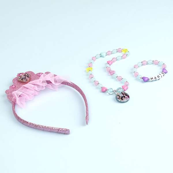 Cerdá - Pack de bijoux fantaisie 4 pièces princesse pour enfants - Dimensions : 12.5 x 15.0 x 1.0 cm