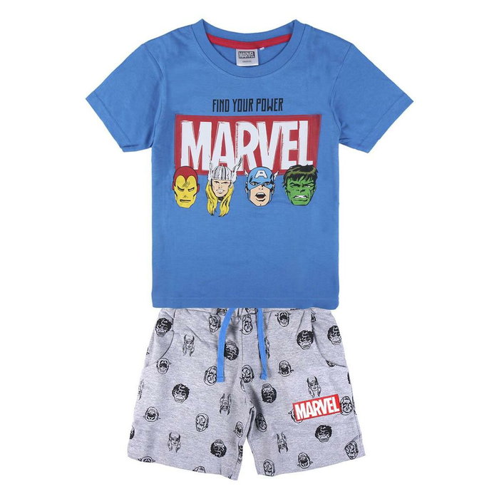 Ensemble de Vêtements The Avengers Bleu Gris 4 ans Ensemble de Vêtements The Avengers Bleu Gris 4 ans