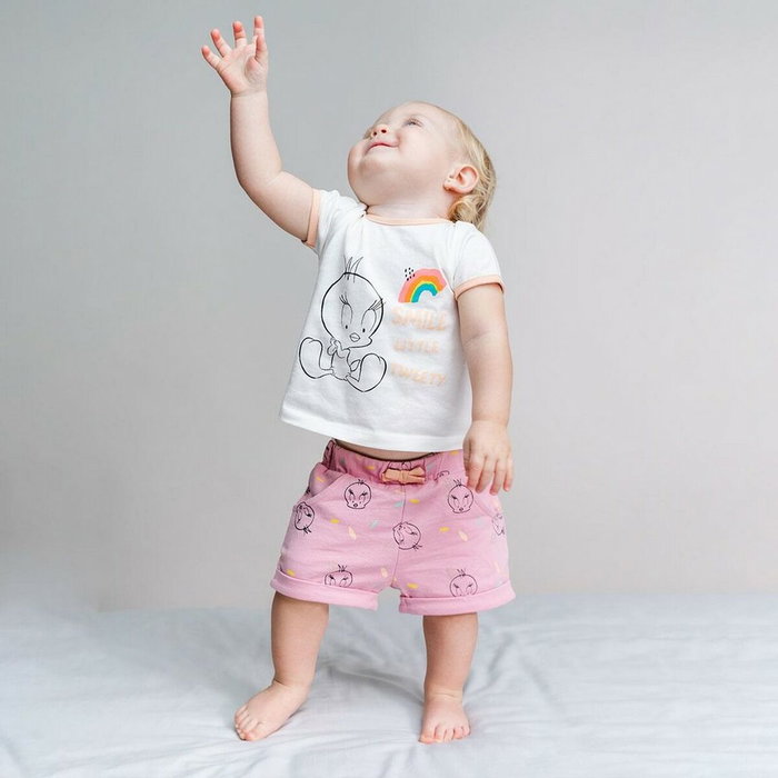 Ensemble de Vêtements Looney Tunes Rose 12 mois Ensemble de Vêtements Looney Tunes Rose 12 mois