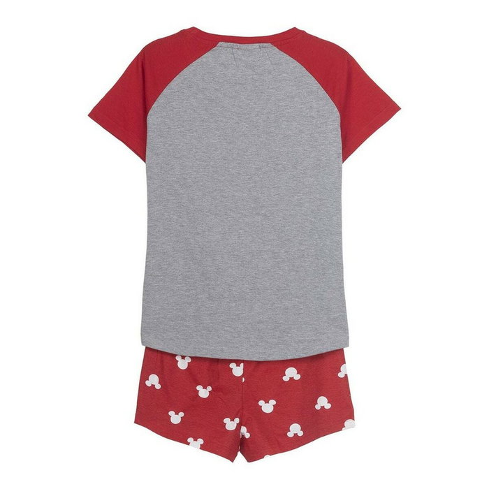 Pyjama D'Été Minnie Mouse Rouge Femme Gris S