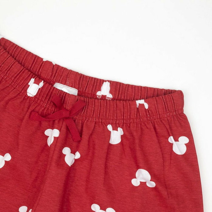 Pyjama D'Été Minnie Mouse Rouge Femme Gris S