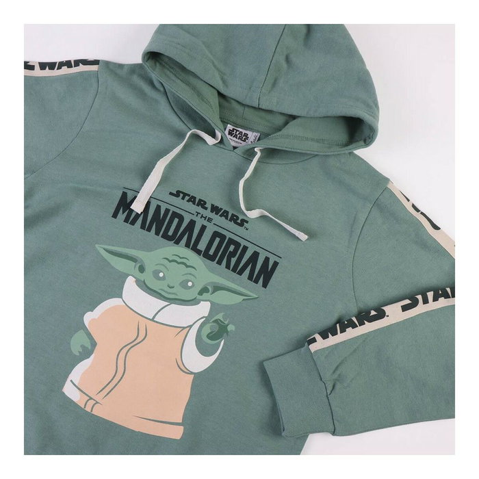 Sweat à capuche enfant The Mandalorian Vert 10 ans