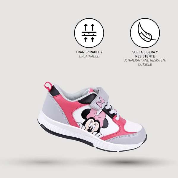 Cerdá T032 - Chaussure de sport pour enfant avec semelle TPR Minnie - Taille 32 - Rose - Recommandé à partir de 3 ans