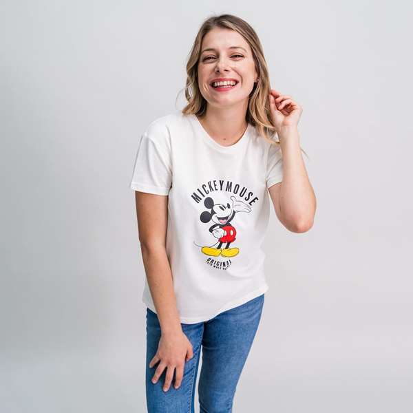 Cerdá - T-shirt court manches courtes - Mickey - Couleur : Blanc - Taille : XS - Référence : Single Jersey Cerdá - T-shirt court manches courtes - Mickey - Couleur : Blanc - Taille : XS - Référence : Single Jersey