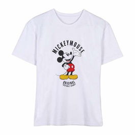 T-shirt à manches courtes femme Mickey Mouse Blanc