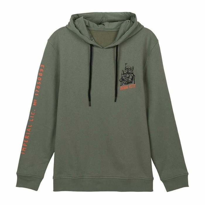 The Mandalorian Sweat à capuche homme Vert foncé Taille S The Mandalorian Sweat à capuche homme Vert foncé Taille S