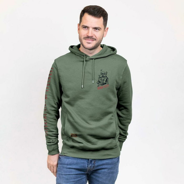 The Mandalorian Sweat à capuche homme Vert foncé Taille S The Mandalorian Sweat à capuche homme Vert foncé Taille S