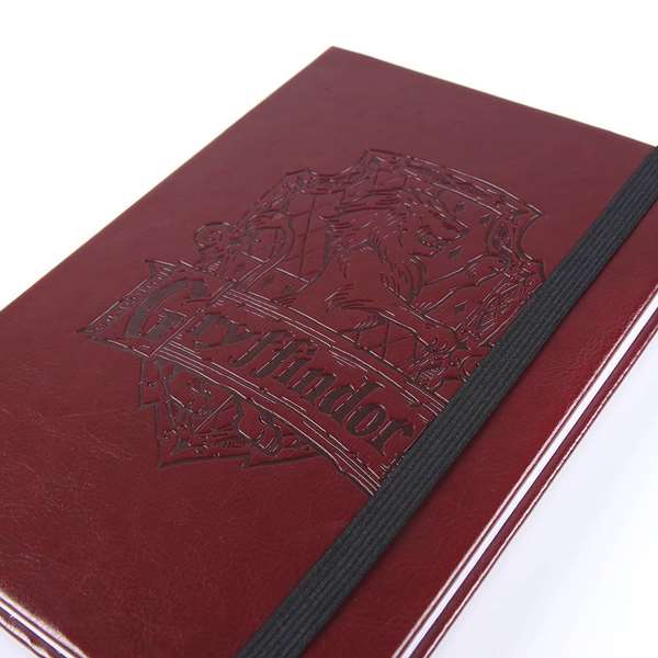 Cerdà - Carnet Premium Harry Potter Gryffindor A5 - Couverture Rigide en Cuir Synthétique (PU) - Rouge - Édition Collector