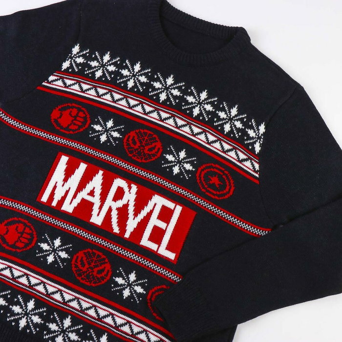 Pull unisex Marvel Bleu foncé Pull unisex Marvel Bleu foncé