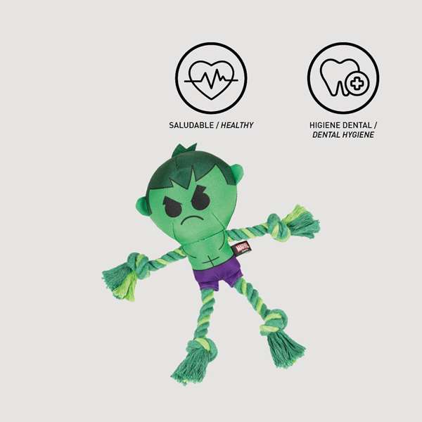 Cerdá Corde dentaire pour chien Avengers Hulk, jouet à mâcher vert, 8.0 x 13.0 x 26.0 cm