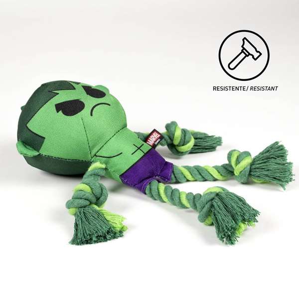 Cerdá Corde dentaire pour chien Avengers Hulk, jouet à mâcher vert, 8.0 x 13.0 x 26.0 cm