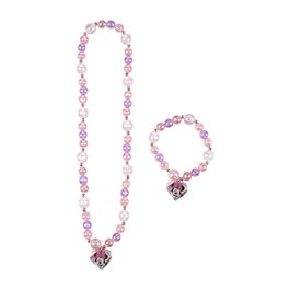 Ensemble Collier et Bracelets Minnie Mouse Rose 2 Pièces