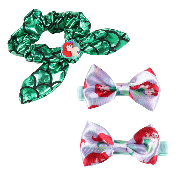 Inca Set de 3 Scrunches et Barrettes à Lacet Disney La Petite Sirène - Minnie Mouse avec Chapeau