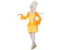 Disfraz Cortesana - Déguisement femme adulte historique époque, costume courtisane jaune en polyester, tailles M-L, pour fête carnaval ou événement