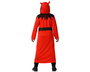 Disfraz Demonio - Déguisement Halloween Enfant Démon Tunique Capuche Rouge Polyester - Taille 5-6 Ans
