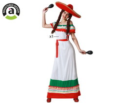 atosa Déguisement Mexicain Femme Adulte Tricolore Taille M-L