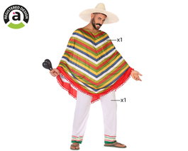 Atosa Déguisement Mexicain Poncho Homme Adulte