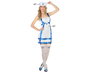 Déguisement Marinera Adulte Femme Blanc 2 Pièces (Vestido et Sombrero) en Polyester - Tailles M à L