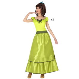 Déguisement Dama Sureña pour Femme Adulte Taille M-L - Pais del Mundo, Vert, en Polyester