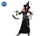 Déguisement Sorcière pour Femme Adulte Taille M-L avec Robe et Chapeau - Idée Halloween - Noir en Polyester