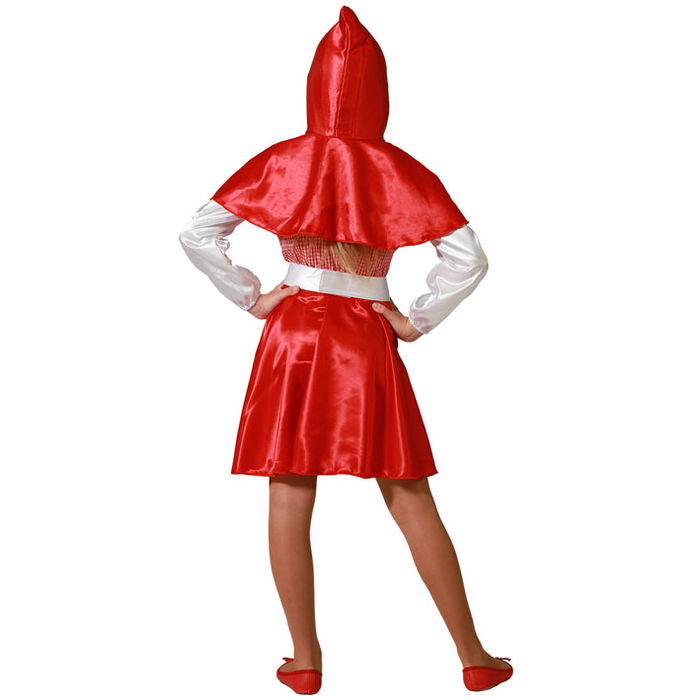 Déguisement Caperucita Roja Fille, Enfant, 10-12 Ans, Rouge, Composé de Cape, Chemise, Tablier et Jupe, Polyester, Thématique Fantaisie