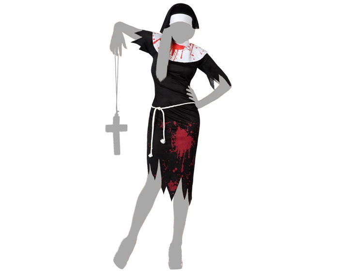 atosa Déguisement Monja Sanglante Femme Adulte Zombie
