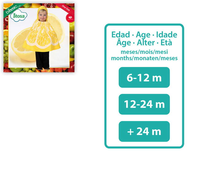 Costume de bébé Citron Original pour enfant, Taille Unique, Unisexe, Composition Polyester, Jaune, Thématique Fruit et Légume Costume de bébé Citron Original pour enfant, Taille Unique, Unisexe, Composition Polyester, Jaune, Thématique Fruit et Légume