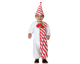 Disfraz Bâton de Bonbon Bébé Noël Blanc