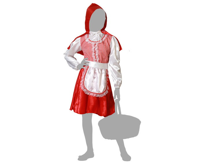Déguisement Petit Chaperon Rouge pour Fille Costume 5-6 Ans - Ensemble avec Cape à Capuche, Chemise, Tablier et Jupe Rouge Déguisement Petit Chaperon Rouge pour Fille Costume 5-6 Ans - Ensemble avec Cape à Capuche, Chemise, Tablier et Jupe Rouge