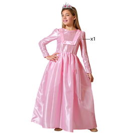 Déguisement Princesse Rose avec Motifs Papillons pour Fille Enfant - 5-6 Ans - Costume de Fête 2 Pièces en Polyester