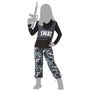 Déguisement policier SWAT original pour enfant unisex 10-12 ans noir, costume de fête 2 pièces (t-shirt et pantalon)