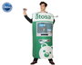 KIKA-CREATIVE Déguisement Caissier Homme Adulte - Costume de Carnaval à Bretelles Vert - Taille M-L - Référence DHGJ23