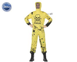 Déguisement Halloween Homme Adulte de Singe Épidémie, Taille M-L, Jaune, en Polyester