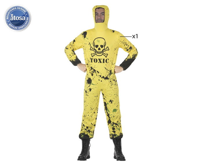 Déguisement Halloween Homme Adulte de Singe Épidémie, Taille M-L, Jaune, en Polyester Déguisement Halloween Homme Adulte de Singe Épidémie, Taille M-L, Jaune, en Polyester